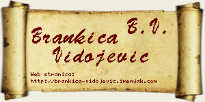 Brankica Vidojević vizit kartica